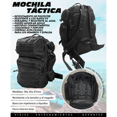 MOCHILA TÁCTICA MILITAR 50 Lt ULTRA